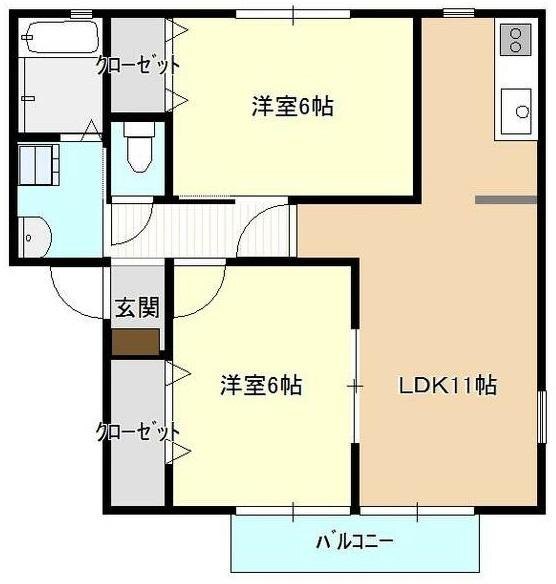 ファミーユ大津Ｂの間取り