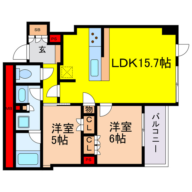 プレミストタワー靱本町の間取り