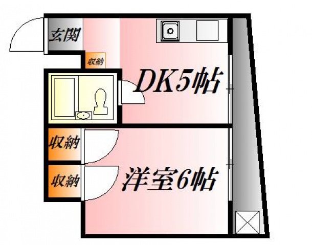 【広島市中区住吉町のマンションの間取り】