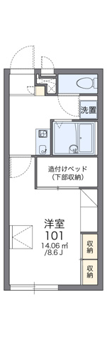 レオパレス住吉Bの間取り