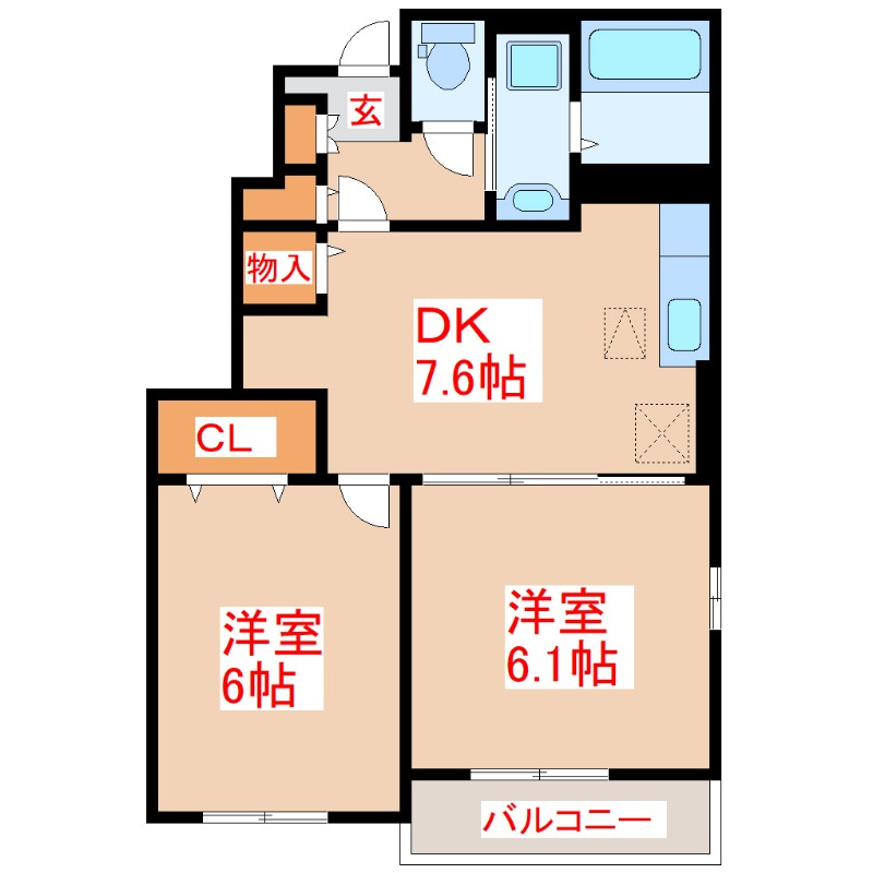 ベルメゾン・藤の間取り