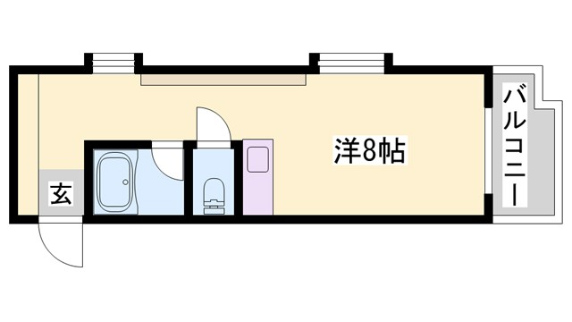 加古川市加古川町平野のアパートの間取り