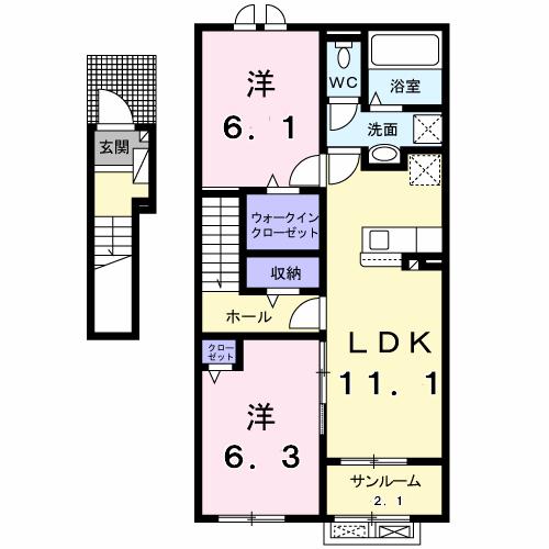 エスペランサ　IIの間取り