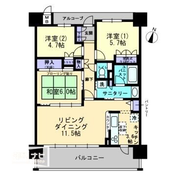 アルファステイツ中庄駅前の間取り