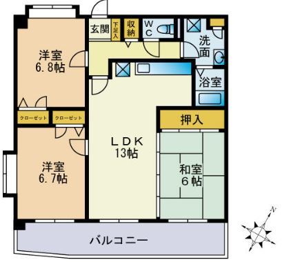 レグルス空港南の間取り