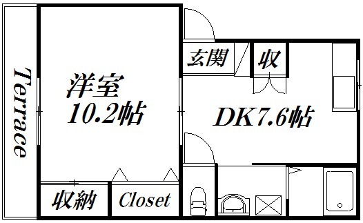 浜松市中央区半田町のアパートの間取り