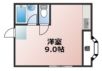 大阪市東成区神路のマンションの間取り