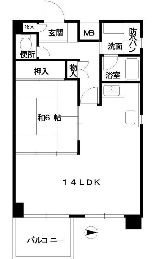 広島市中区十日市町のマンションの間取り