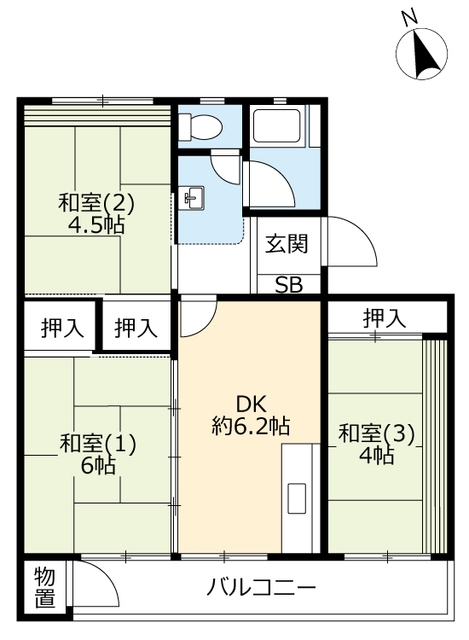 ＵＲ鈴蘭台第一の間取り