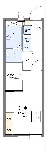 レオパレスとくしま　中前川町の間取り