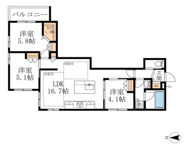 ベルアベニールの間取り