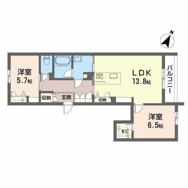 四国中央市中之庄町のアパートの間取り