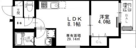 【Ｄ　ｐｏｒｔａ　ｃａｃｔｏの間取り】