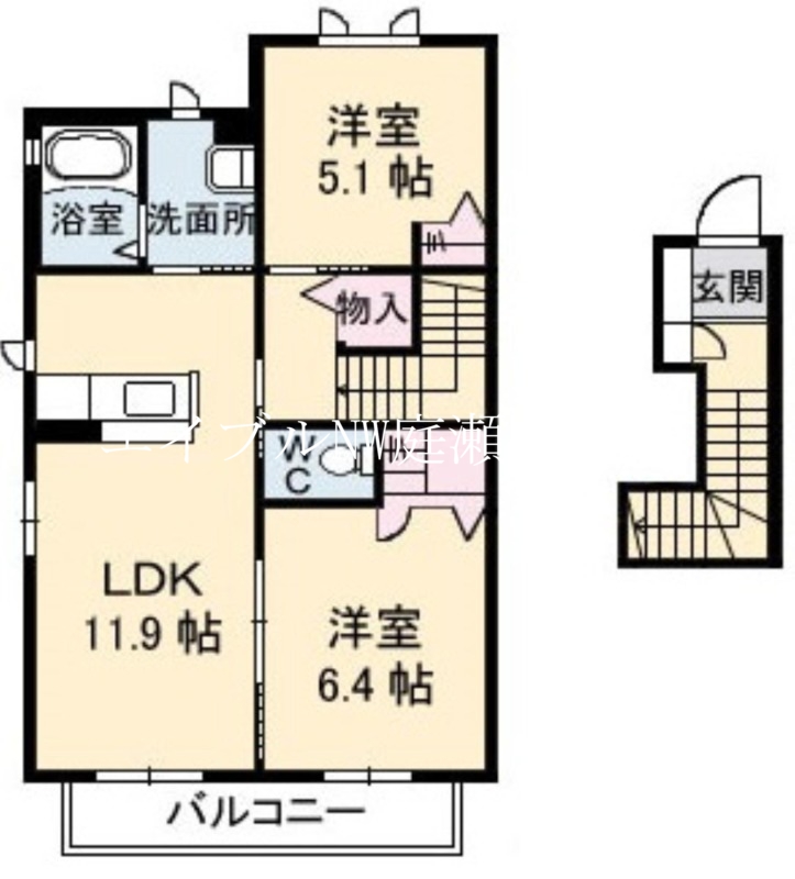 セントポーリア　Ｃ棟の間取り