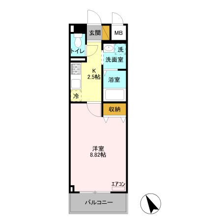 宇都宮市ゆいの杜のマンションの間取り