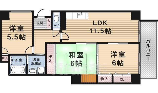 パレスコート・二条の間取り