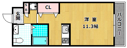 シャンテー御殿山２番館の間取り