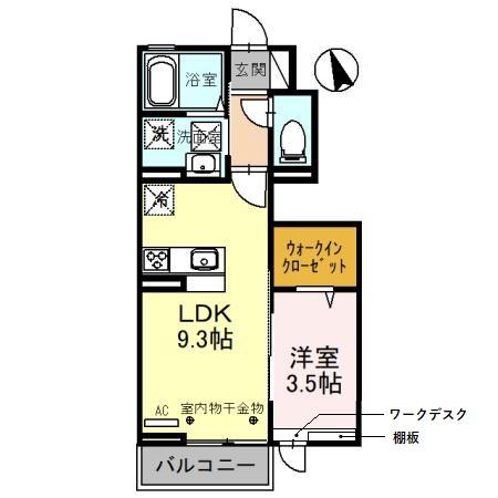 射水市二口のアパートの間取り