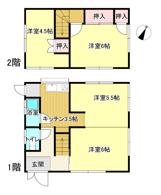 岐阜県岐阜市三田洞東１（一戸建）の賃貸物件の間取り