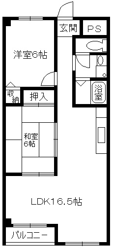 パルティールマンション 4階の間取り写真