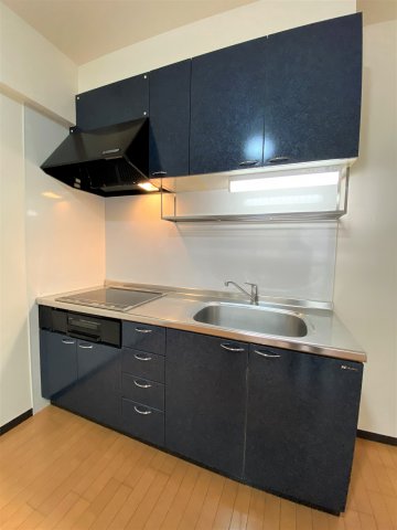 キッチン　IH式クッキングヒーター2ヶ口、ラジエント式1ヶ口です。