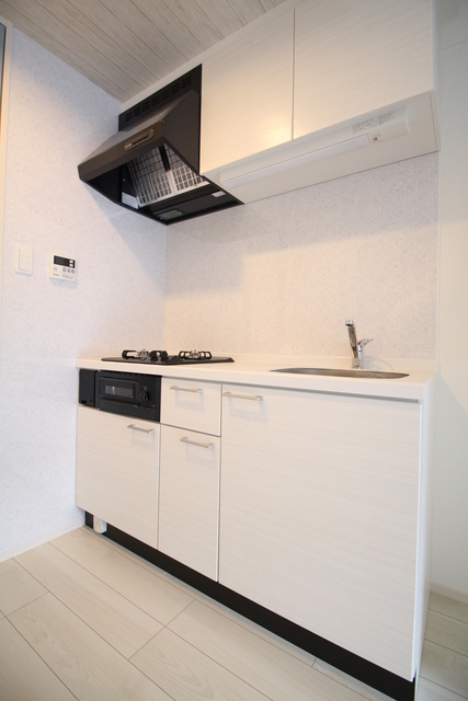 キッチン　グリル付２口コンロ