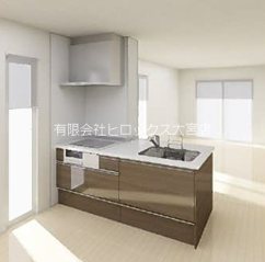 キッチン　イメージ画像になります。グリル付きIHコンロ