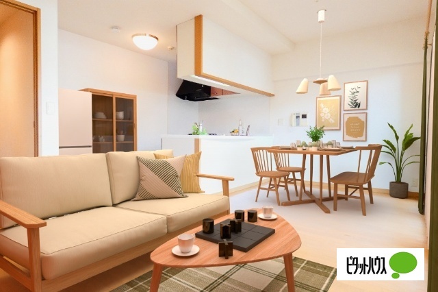 建物外観　１０２号室（家具はＣＧです）