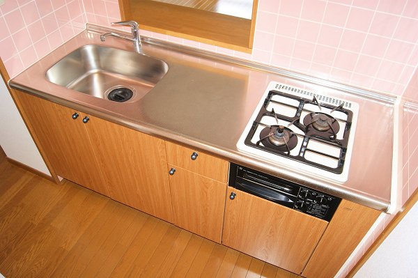 キッチン　システムキッチン　ガス２口