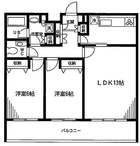 瀬田フラットの間取り写真