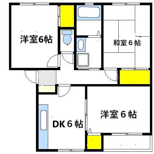 グリーンハイツ北川A棟の間取り写真