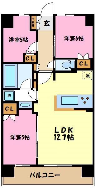 BLESS宮崎台の間取り写真