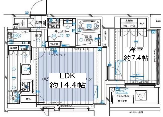 都営大江戸線 月島駅 徒歩4分 9階建 築4年の間取り写真