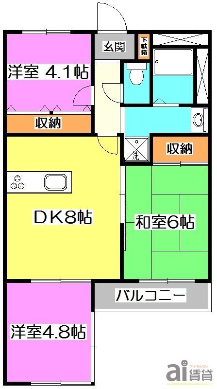 みずほ台KMマンションの間取り写真