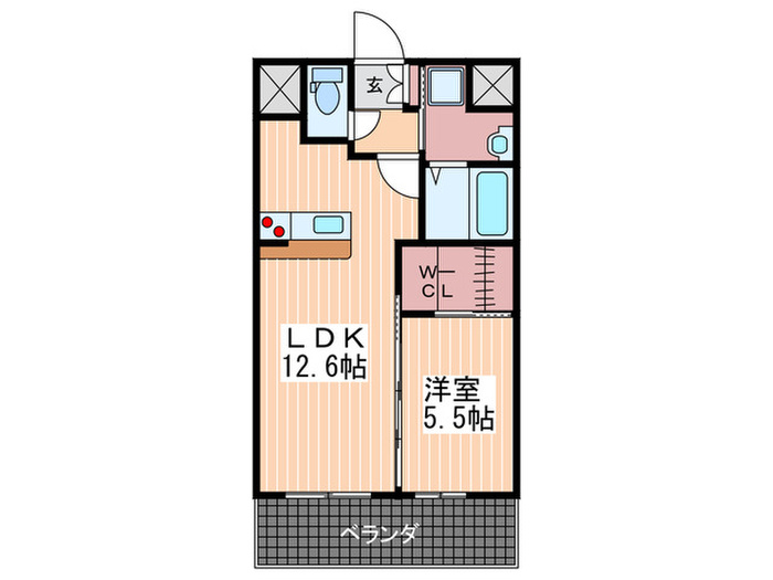 グランディ-ル東蟹屋の間取り写真