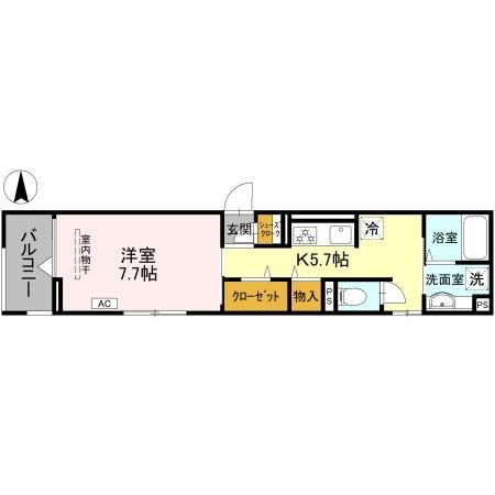 ＪＲ両毛線 前橋駅 徒歩5分 3階建 築1年の間取り写真