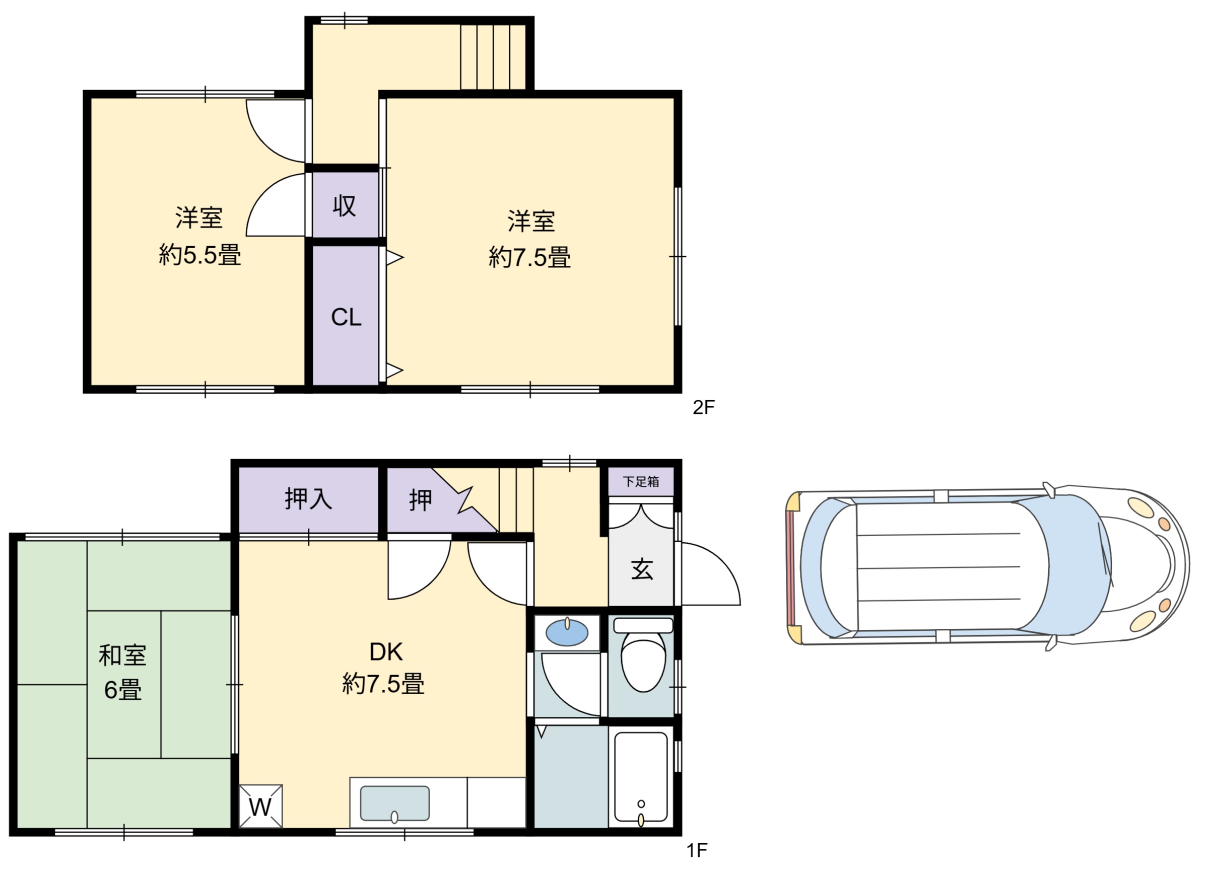 鈴蘭台東町四丁目貸戸建ての間取り写真