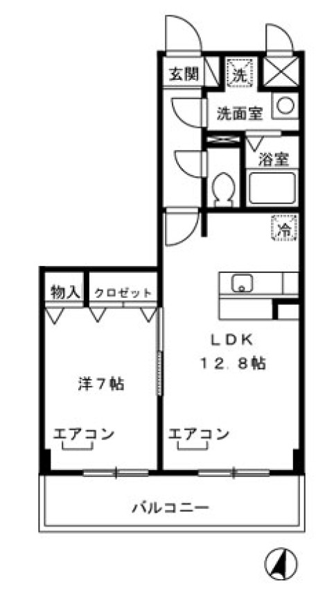 西武池袋線 大泉学園駅 徒歩13分 6階建 築20年の間取り写真