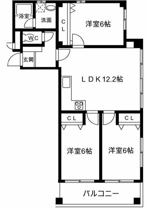 西宮北口ビルくすの木の間取り写真