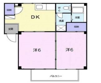 福山市神辺町のアパートの間取り