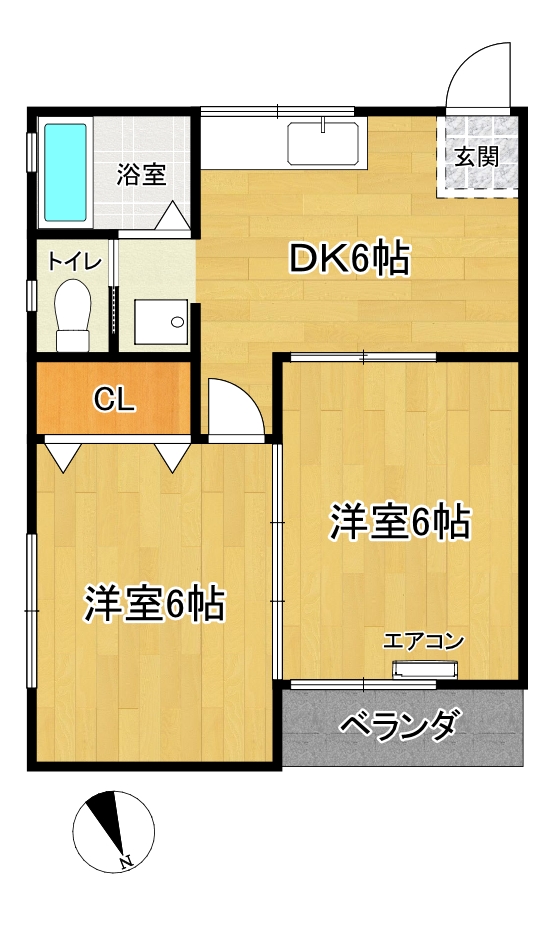 グリーンコーポモリヤ第１の間取り