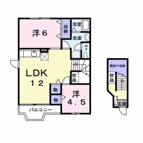 木更津市港南台のアパートの間取り