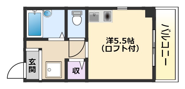 西宮市甲子園町のマンションの間取り