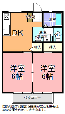 関口ハイツ　Ｂ棟の間取り