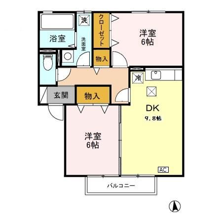 クレール山岸の間取り