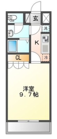 シェルル江北の間取り