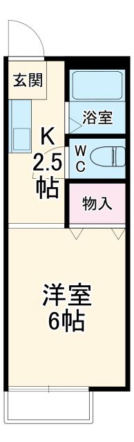 習志野市谷津のアパートの間取り