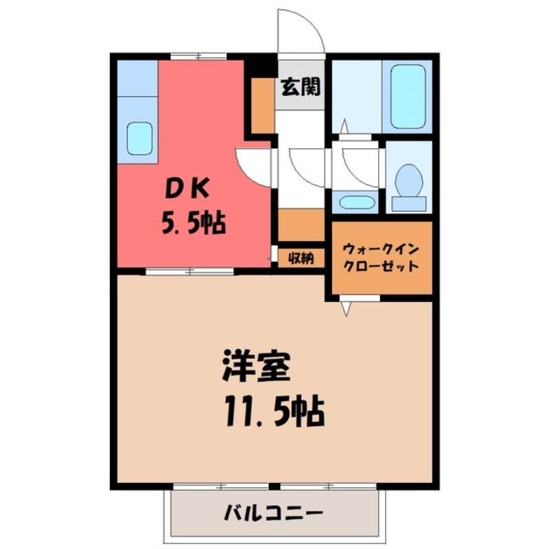 横塚ハイツ Cの間取り