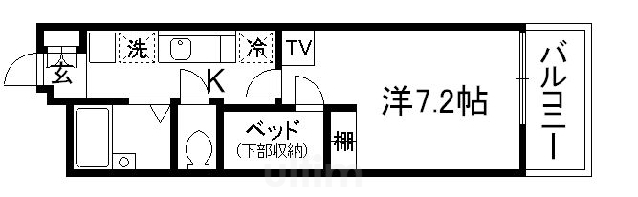 レオパレスOKANISHIの間取り