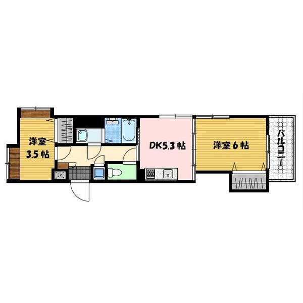 長崎市川上町のマンションの間取り